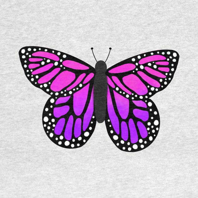 Pink purple ombré butterfly by tothemoons